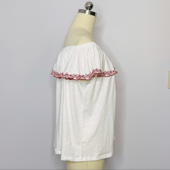 J. Crew Rose Off The Shoulder Embroidered Top XXL- NWT - Picture 5 of 9
